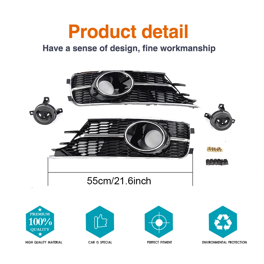 ABS противотуманный светильник, защитная сетка для гриля, нижняя гоночная решетка с ACC для Audi A6 C7, стандарт только