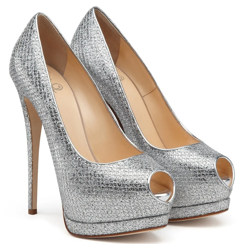 Luxe Chaussures Pompes Sandales forme Haute Sexy Pu As Profonde Mode Femmes Show Serpentine Mariage Bling Show Toe Super Peep Peu as De Plate Talons Partie Lady I8RwR