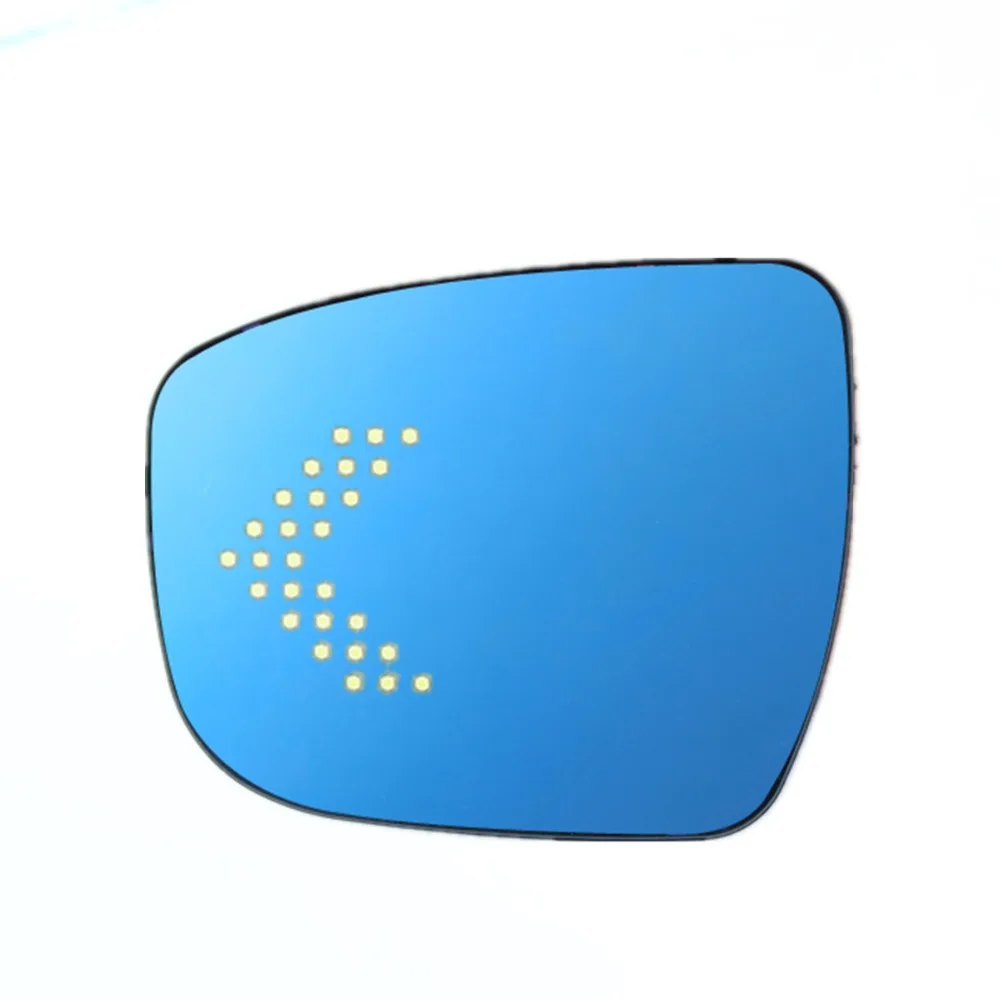 Power Heated Blue Wide Angle Sight Side Rear View Mirror Glasses For