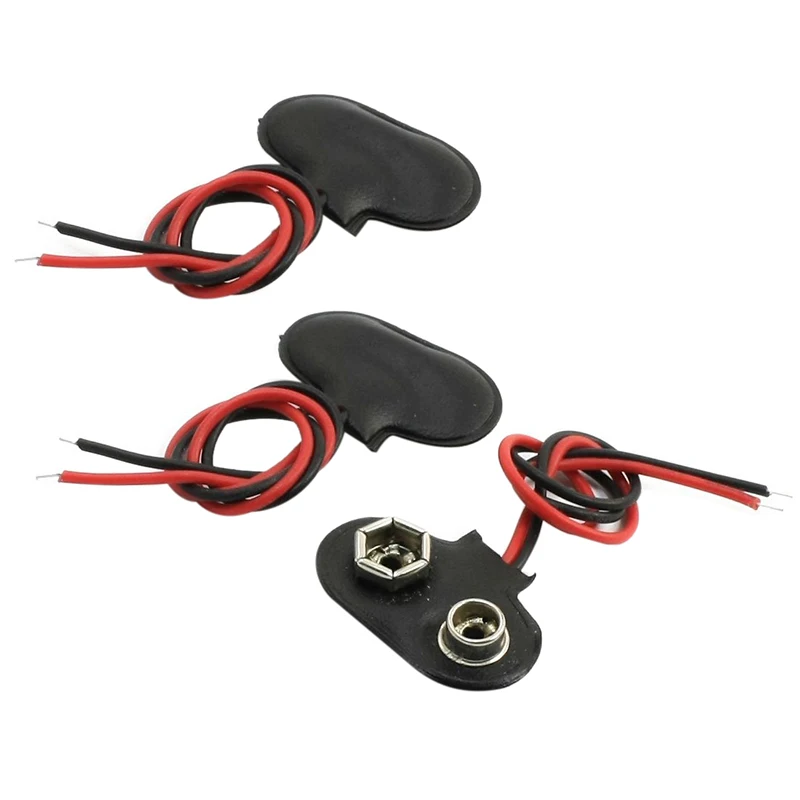 

ABKT-Power consumption 12cm cable 9V battery terminal connection holder 3 pieces