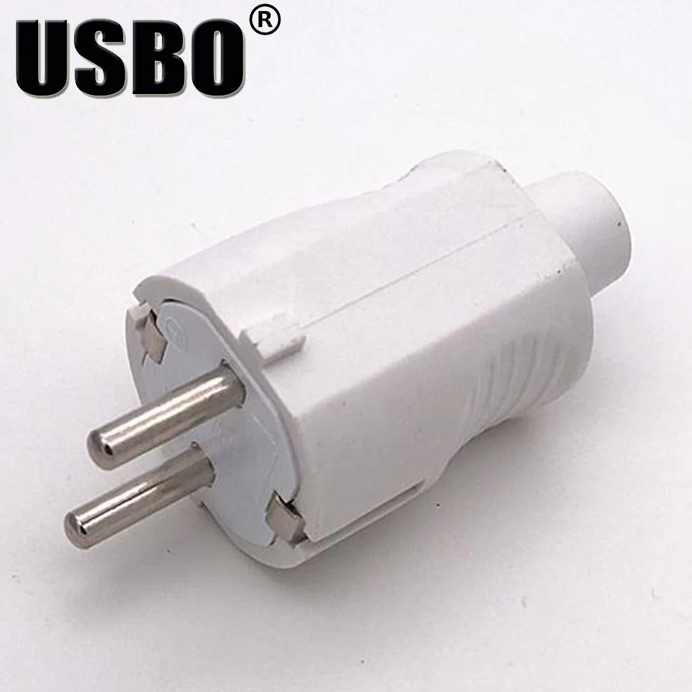 High quility black white 16A 250V 2 pins removable PVC shell European
