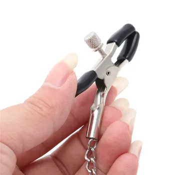 1 Pair 30cm Chains Metal Nipple Clamps Sex Toys Nipples Clips Adult Games For Couples Flirt Toys Nipple Clips For Women 3