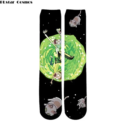 Носки Plstar Cosmos Rick and Morty, носки с 3d рисунком, мужские и женские забавные носки с 3D принтом, высококачественные носки с рисунками, dropshopping-4 - Цвет: 18