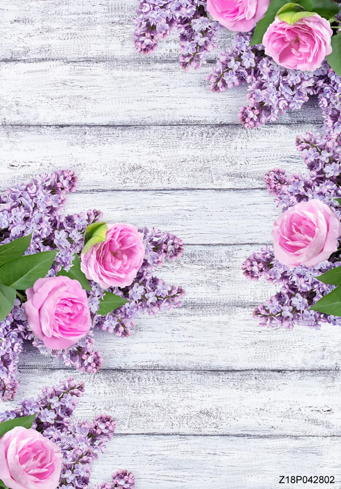 

LIFE MAGIC BOX Vinyl Wood Floor Photo Backdrops Flower Photo Wall Custom Backgrounds for Studio