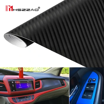 

30cm127cm 3D Carbon Fiber Vinyl Film 3M Car Stickers Waterproof DIY Motorcycle Automobiles Car Styling Wrap Roll Accessories