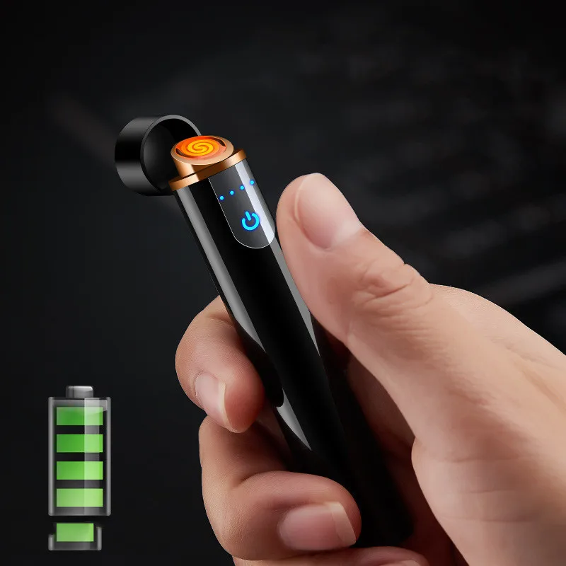 Металлическая зажигалка miniUSB для зарядки прикуриватель гаджет