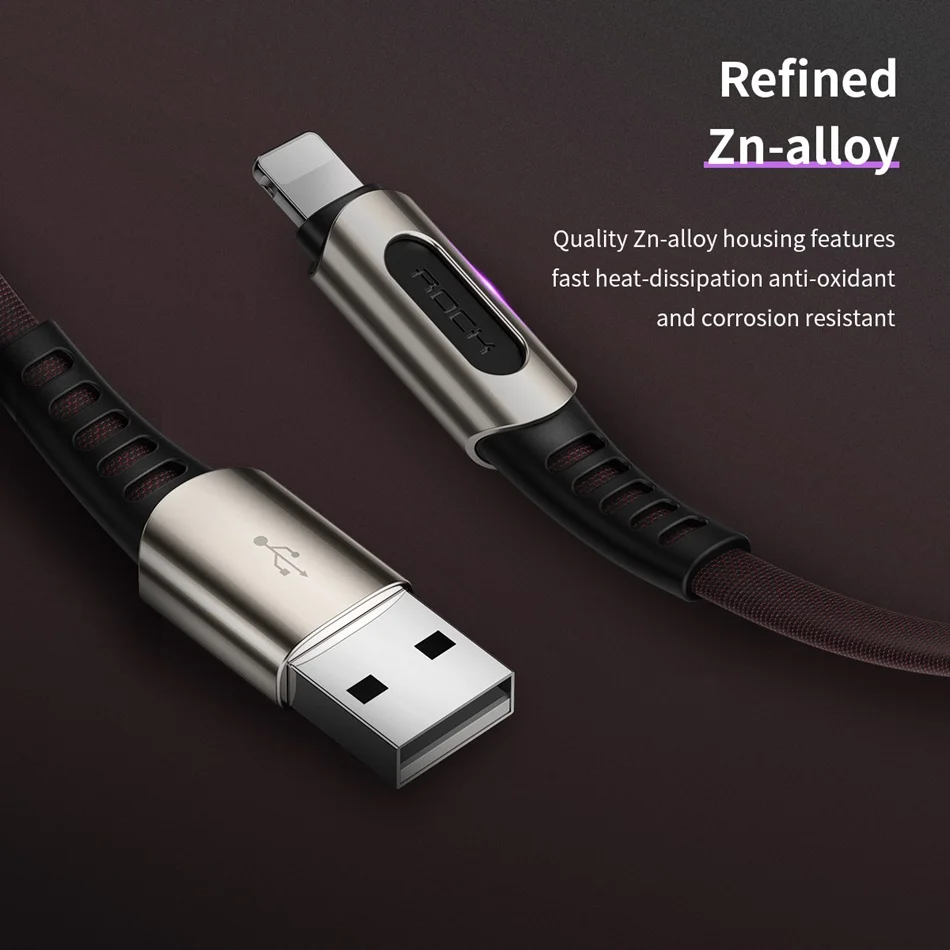 ROCK 3 в 1 USB кабель для мобильного телефона 3A Быстрая зарядка Micro usb type C кабель для передачи данных для iPhone кабель Micro-USB type-C шнур