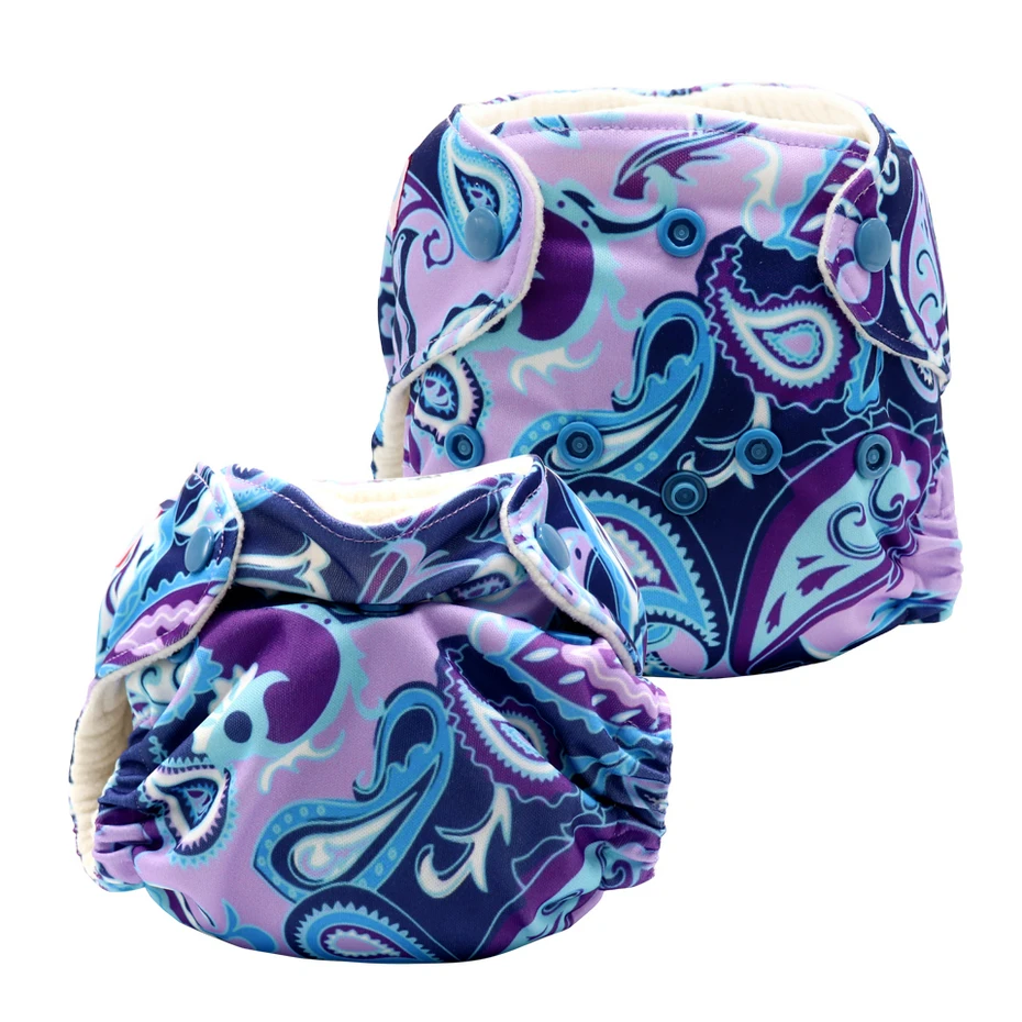 

MABOJ Newborn Cloth Diaper Snaps Closure AIO Waterproof Breathable Comfortable No Leak Wholesale
