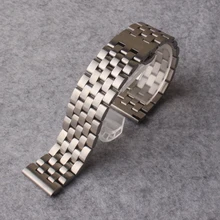 Высокое качество Нержавеющая сталь ремешки часы аксессуары серебряный браслет 16 мм 18 мм 20 мм 22 мм 24 мм матовый металл ремни fit Марка