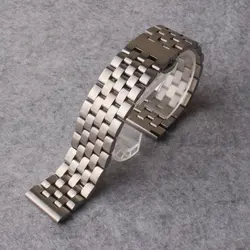 Высокое качество Нержавеющая сталь ремешки часы аксессуары серебряный браслет 16 мм 18 мм 20 мм 22 мм 24 мм матовый металл ремни fit Марка