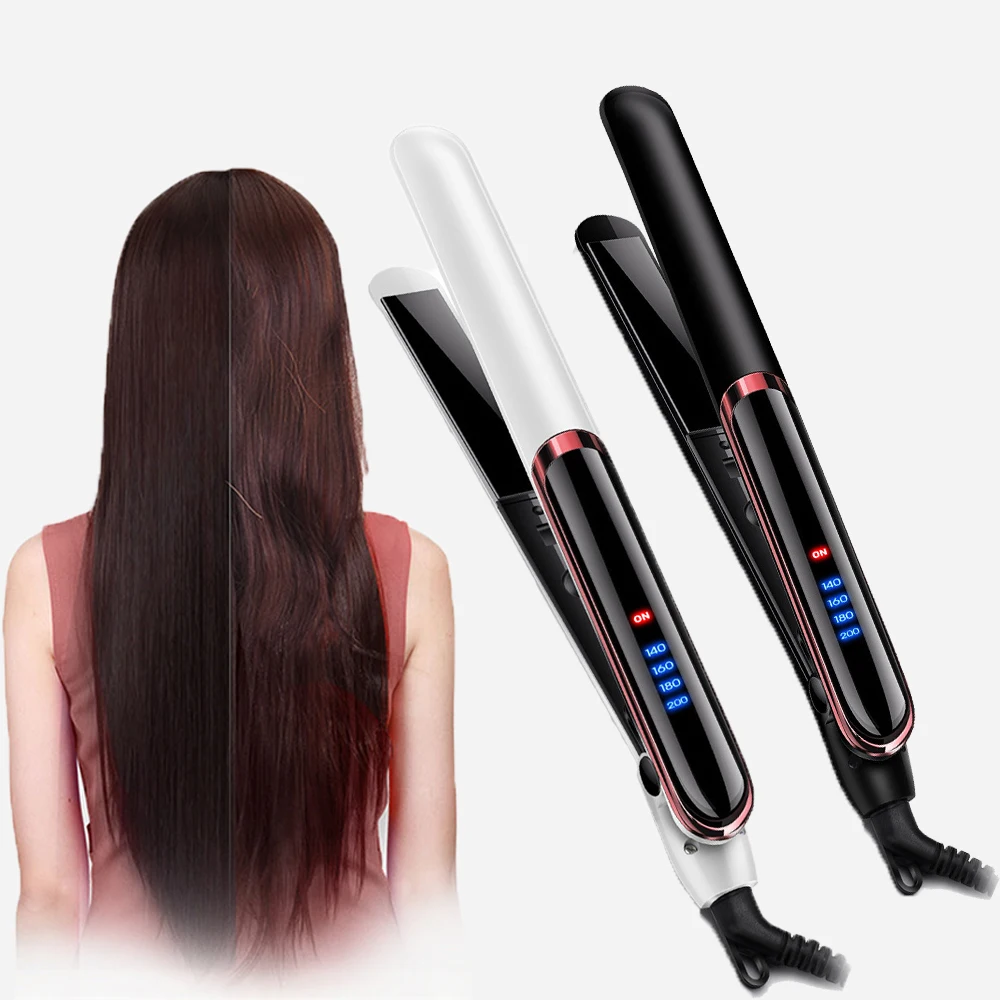 

Professional Hair Straightener Curler Hair Flat Iron Negative Ion Infrared Hair Straighting Curling Iron Corrugation LED Display