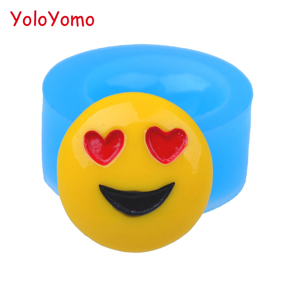 P565yl 21 4mm Coeur Yeux En Amour Emoji Silicone Moule Pour Gateau Topper Sugarcraft Fondant Gomme Pate Chocolat Moule En Resine Aliexpress