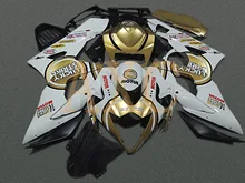 Мото Пресс-форма Мотоцикл Обтекатель Комплект Для Suzuki GSXR1000 GSX-R 1000 K5 2005 2006 Кузова Обтекатели Сшитое Белый L379