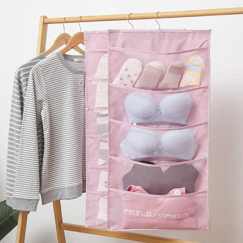 

15/30 Storage Pockets Wall Door Mesh Hanging Bathroom Non-Woven Sundries Folding Underwear Socks Sorting Bag Storage Organizer