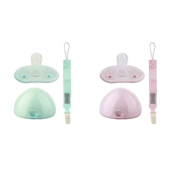 

Silicone Teeth Soother Pacifier Cute Thumb Baby Pacifier with Anti-dust Cover Baby Infant Appease Fake Nipples Safe
