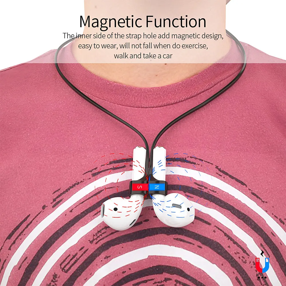 Essager магнитный ремешок для наушников для Apple Airpods Airpod анти потеря ремень петля веревка для Air Pods Pod Силиконовые Аксессуары
