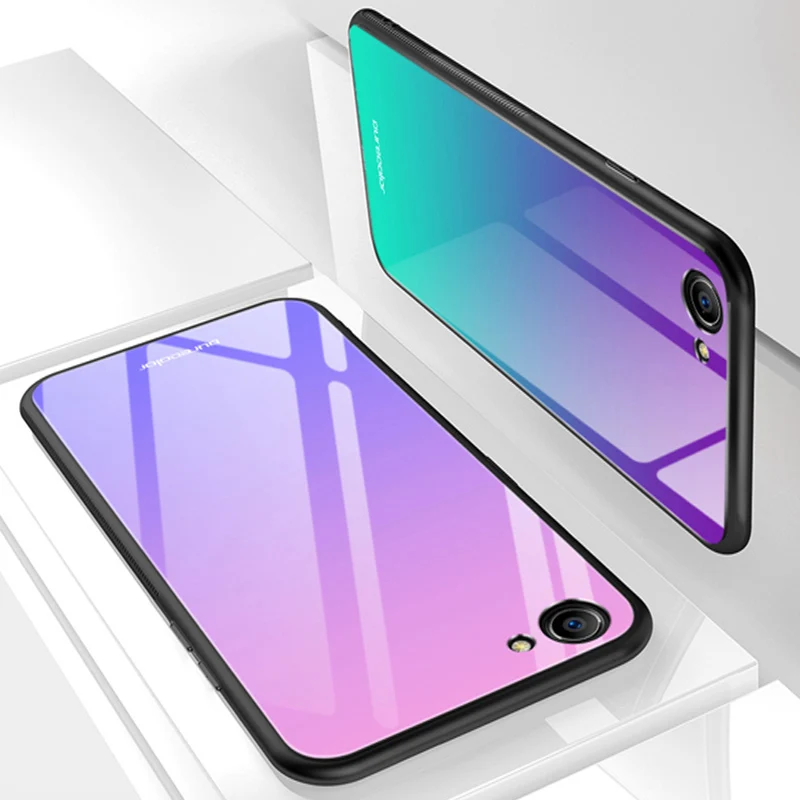 For OPPO A83 case 5.7" OPPOA83 A 83 Tempered TPU Frame Glass Hard Back Cover For OPPO A1 phone case OPPOA1 A 1 5.7" bumper Cases
