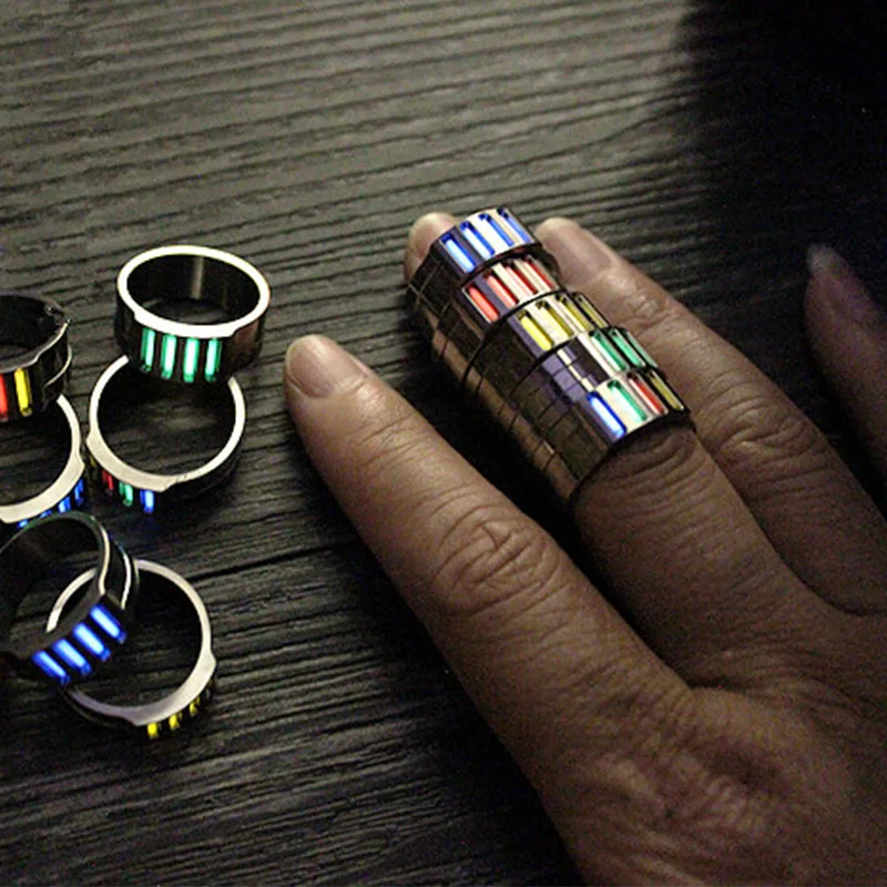22 мм титановый сплав тритиевая трубка Тритий газ EDC светящиеся кольца креативное ожерелье для подарков оборудование для кемпинга аксессуары