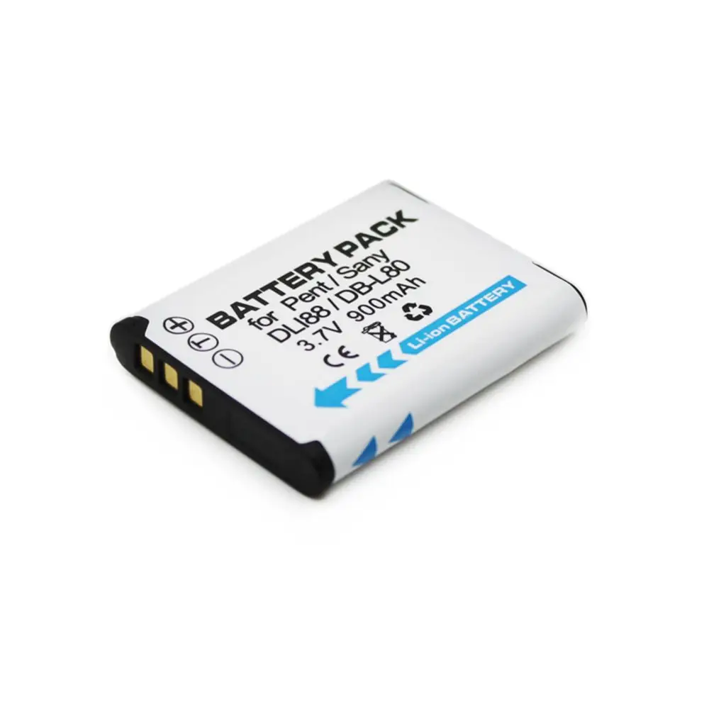 Аккумулятор для цифровой камеры WHCYonline 900 мА/ч аккумулятор D LI88 дБ L80 Sanyo PENTAX DB CG100