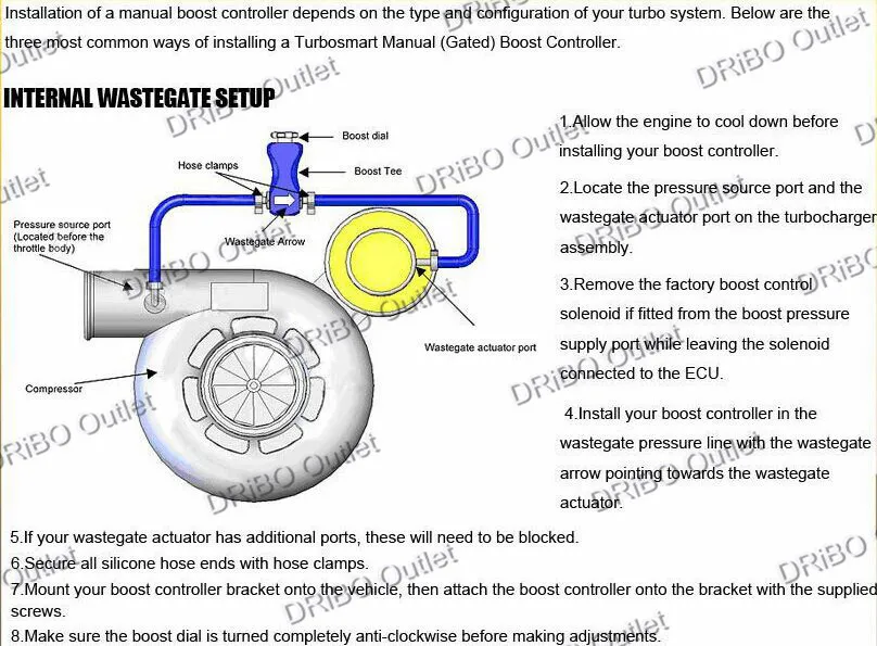 Универсальный Регулируемый ручной TURBO BOOST контроллер комплект 1-30 PSI в салоне YC100268