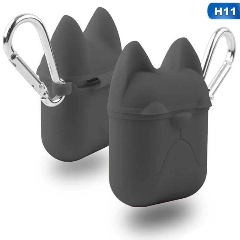 CEA5658H11 Стильный силиконовый чехол Bulldog для гарнитура для Airpods Беспроводная bluetooth-гарнитура защитный чехол из ТПУ для Airpods для Apple - Цвет: CEA5658H11