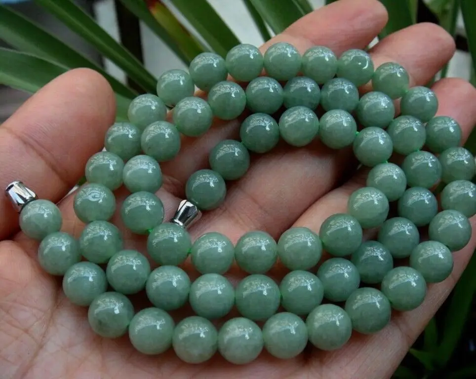 

1816 Natural Rare Jade/Jadeite Bless Beads Necklace