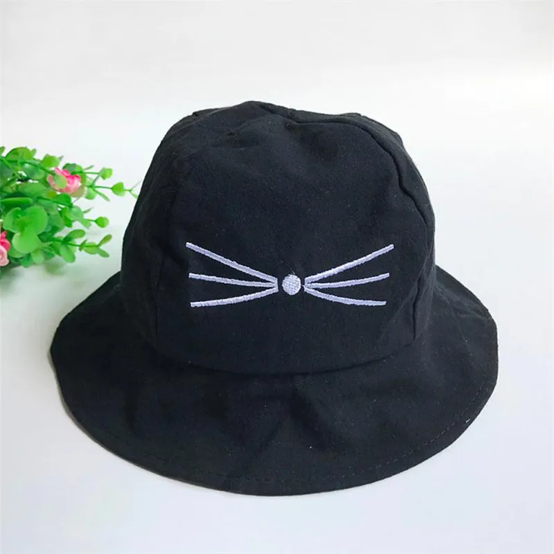 Оптовая доставка с рисунком летняя шляпа Cat Кепки s для маленьких девочек Рыбацкая шляпа Детская кепка для мальчика шляпа солнца yw0411
