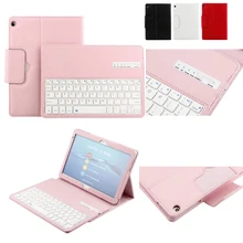 For Huawei MediaPad M3 Lite 10 BAH-W09 BAH-AL00 10.1 inch Tablet Detachable ABS Bluetooth Keyboard PU Leather Case Cover