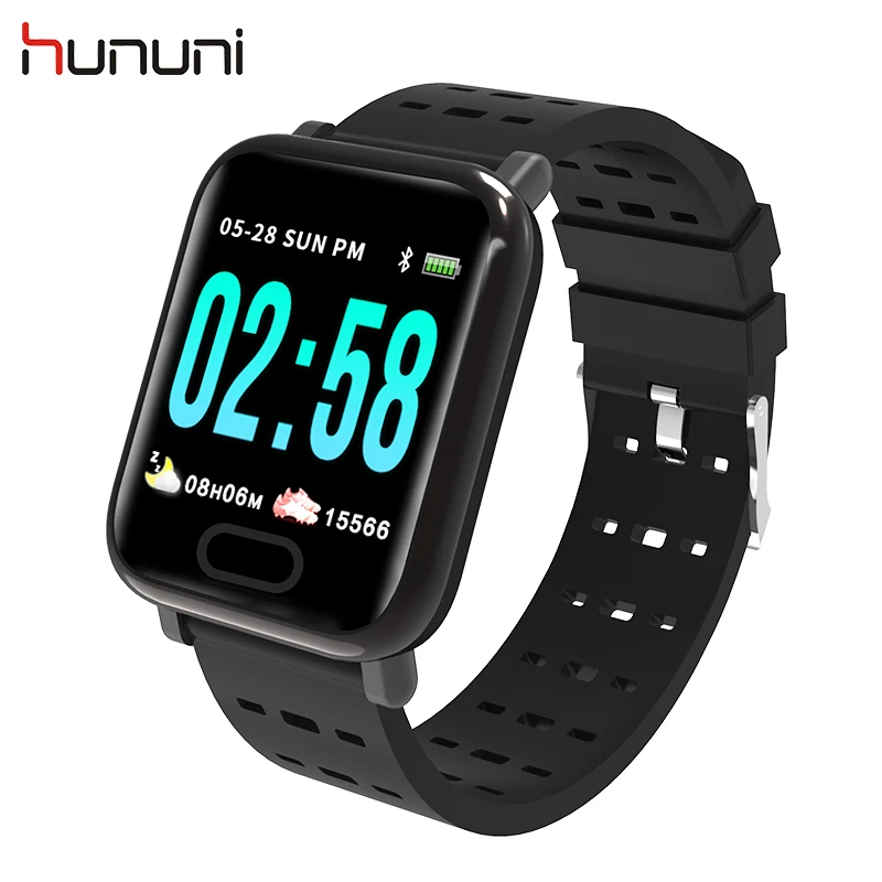 

Hununi A6 Smart Watch 1.3 Inch Color Screen Fitness Tracker Smart Bracelet Heart Rate Monitor Bluetooth Call Reminder