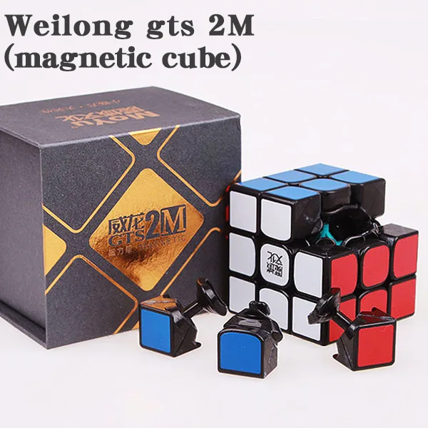 MOYU Weilong GTS 2 м 3x3 Магнитная Скорость Cube GTS 3 м профессиональный цветной головоломка кубик MOYU GTS2M магниты GTS3 Neo Cubo Magico - Цвет: gts2M back