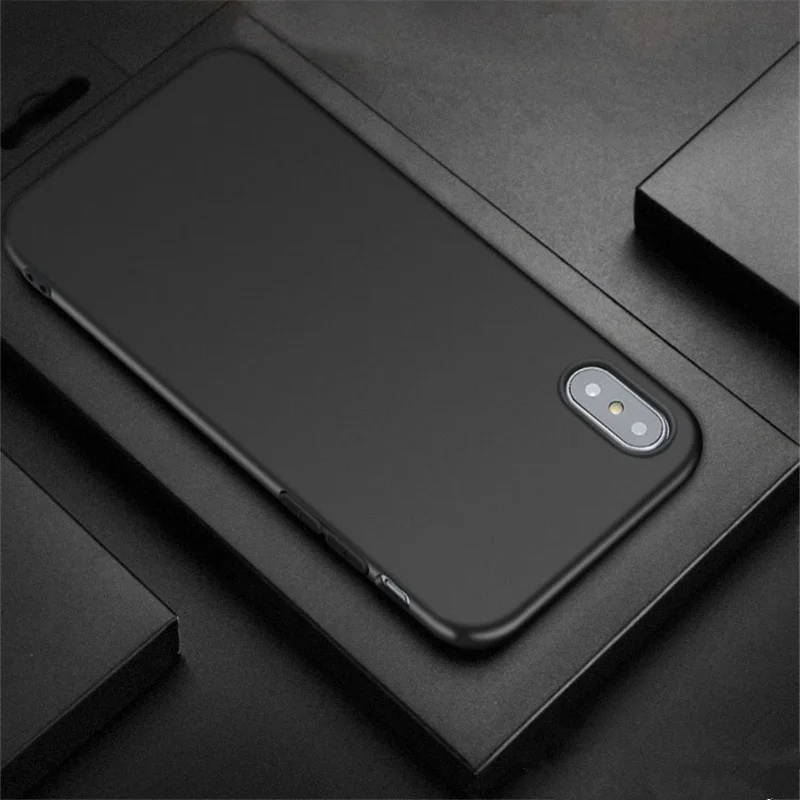 Тонкий мягкий матовый чехол из ТПУ для Iphone X Xs Max XR 6 7 8 6s Plus лучшая защита от ударов |