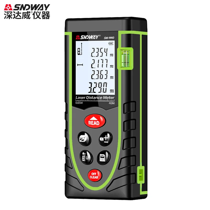 SNDWAY лазерный дальномер 40 м/60 м/м 80 м/100 м цифровой метр Ручной Площадь угол