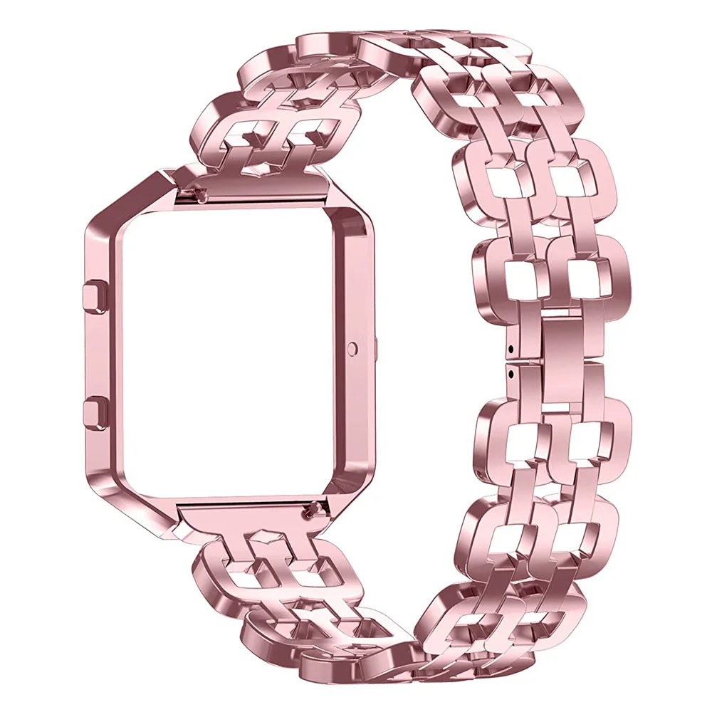 Для Fitbit Blaze Band двойной браслет из нержавеющей стали заменить для Смарт часы с