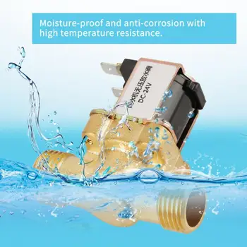 

24V Solenoid Valve BSPP G1/2 Brass Normally Electric Solenoid Valve 2 Way Pressure Regulating Valve N/C Solenoid Valve