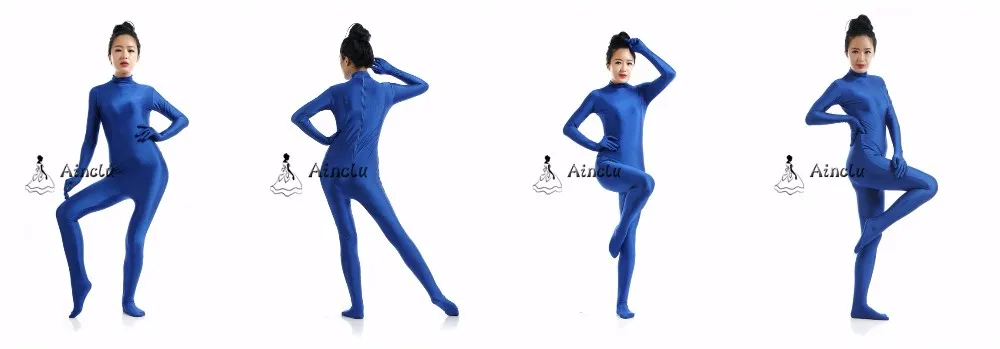 Ainclu Women’s Hoodless Zentai Catsuit Multicolor -Zentai shop online
