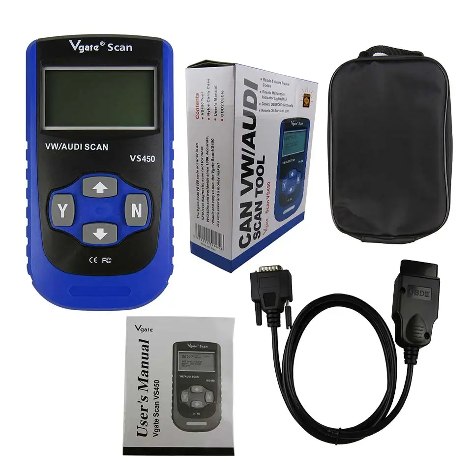 

Newest Original Vgate VS450 Diagnostic Scanner VS450 VAG OBDII OBD2 OBD 2 Reset Airbag ABS Fault Engine Diagnostic-Tool scanner