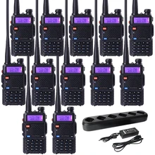 12 шт. радио + 6Way зарядное устройство UV-5R двухдиапазонный портативной рации Baofeng с 6 способ зарядное устройство 128 CH портативной talkie Любительское радио