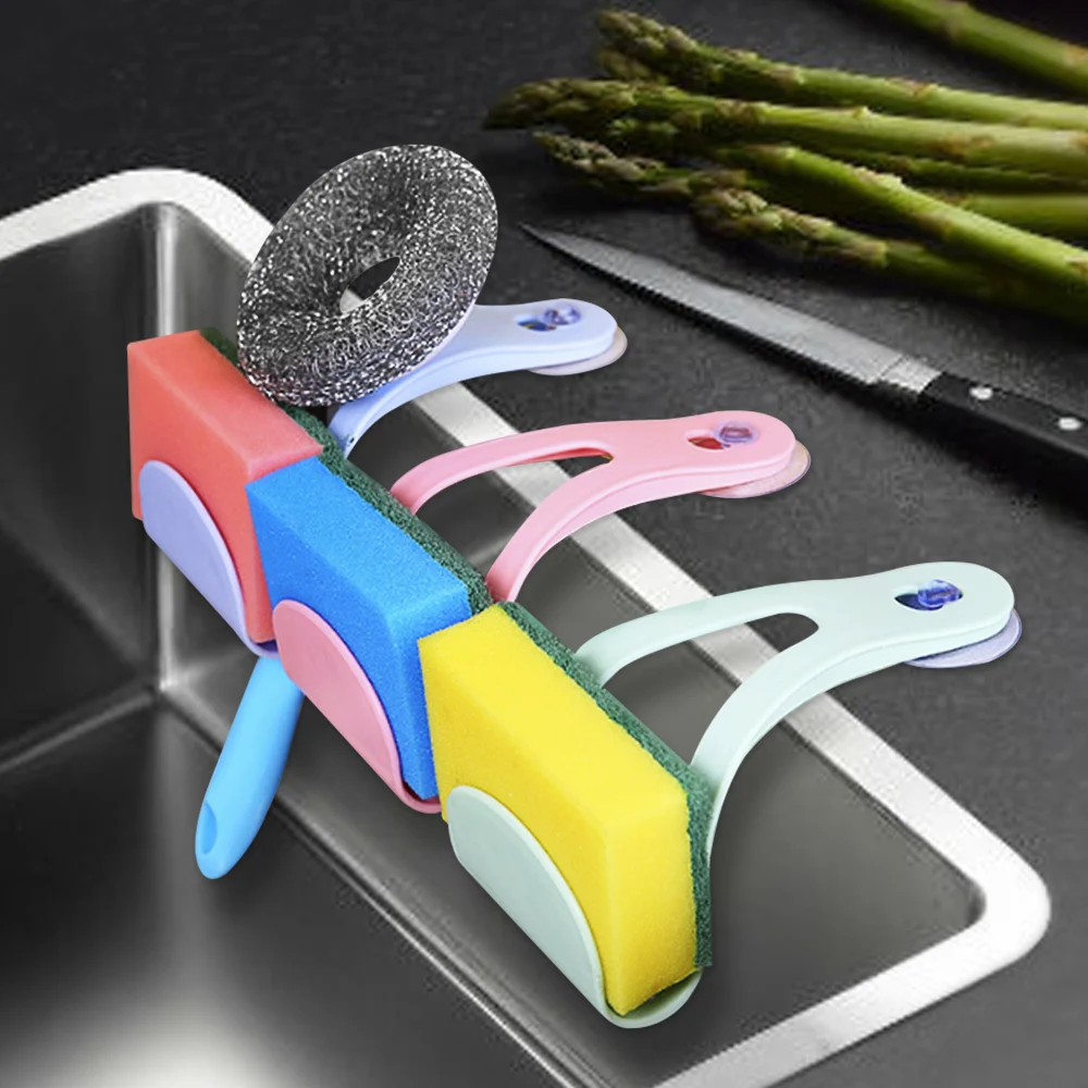 

Letuzi Kitchen Organizer Sink Shelf Soap Sponge Drain Rack Strainer Bathroom Holder Kitchen Suction Cup Sink Kitchen Accessories