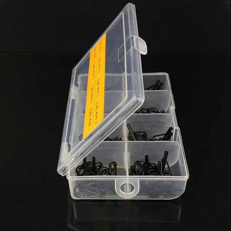 

Newly 80 Pcs/ Set Freshwater Fishing Rod Guide Tip Repair Kit Eye Ceramic Carbon Steel Ring BF88