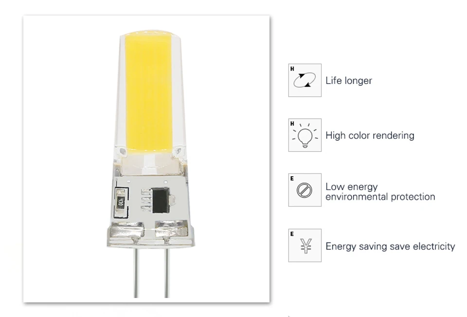 Bombillas G4 Светодиодный светильник 12 В 220 В лампада светодиодный светильник G4 ACDC 12 В COB Замена 25 Вт галогенный Точечный светильник люстра
