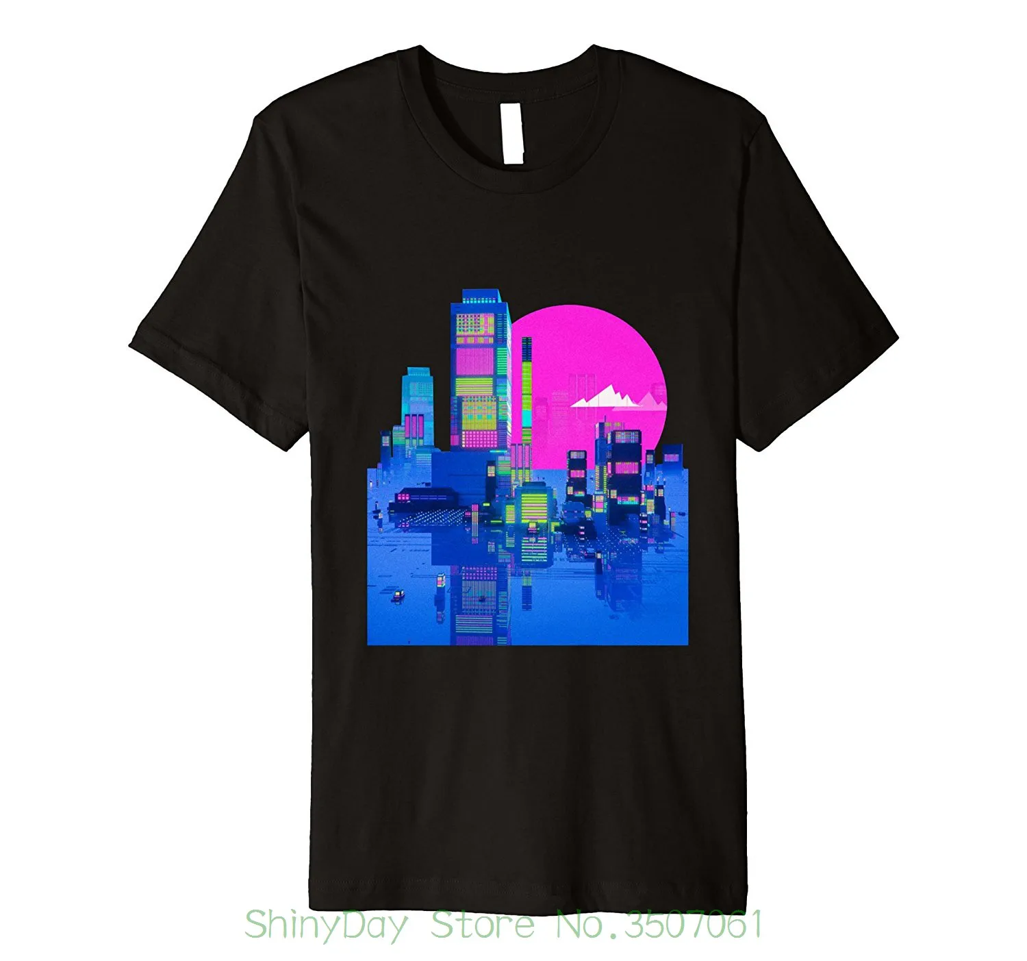 Летние модные футболки с забавным принтом, аниме Skyline City, Япония, Отаку, эстетический испаритель, скейт