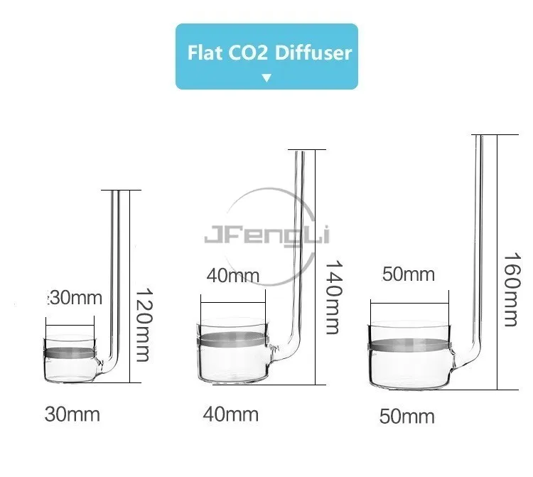 ADA Quailty VIV мини плоский круглый нижний стеклянный регулятор для аквариума подвесной СО2 распылитель аквариума для растений для выращивания рыб