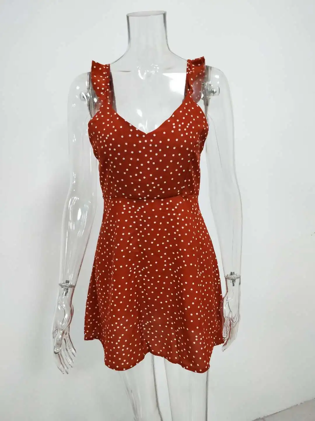 Cena Europejczycy punkt powrót koronkowe sukienki Dot Poka sukienka nowe panie luźne dziewczyny miska punkt starzenia sukienki z krótkim rękawem