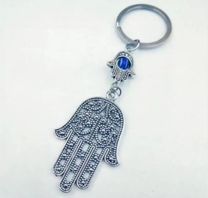 Hamsa ручной брелок еврейские символы Kabbalah & Evil Eye для ключей автомобильная сумка