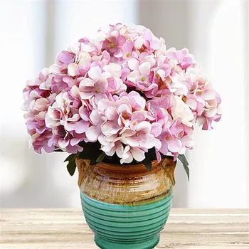 

Fake Hydrangea Flower (6 Heads/Bunch) Artificial mini Hydrangeas Flowers for Wedding Floral Decorations 6 Colors