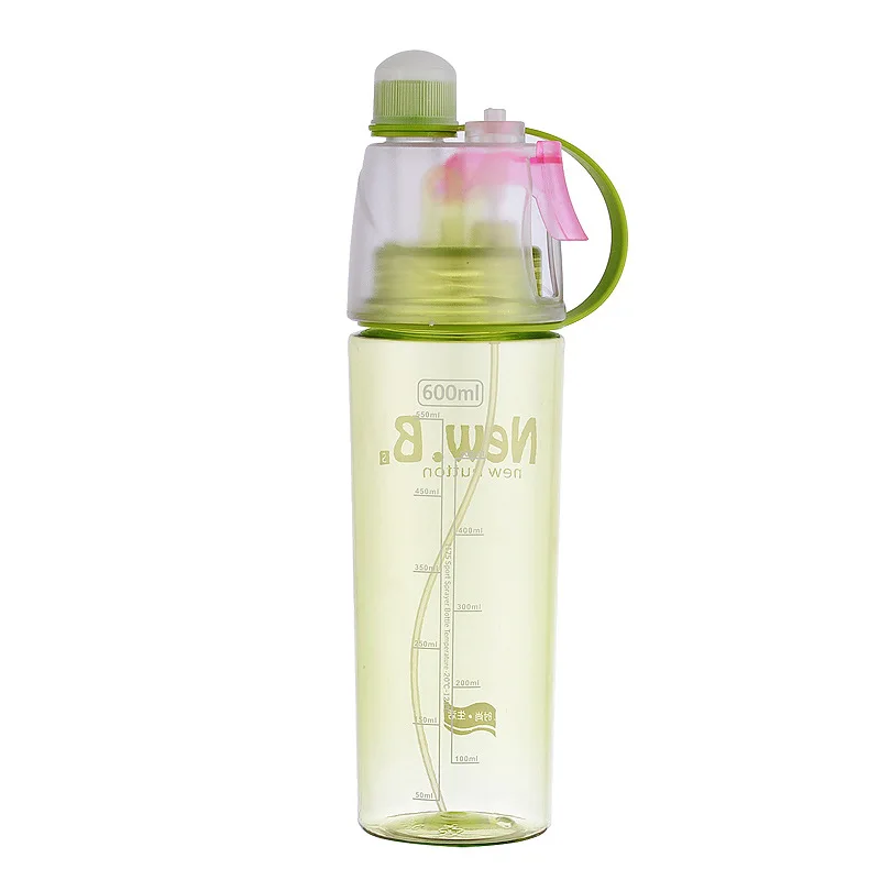 New 3 Colors Sale Hot Spray Bottles of Water Outdoor Sport Shaker my Bicycle Bottle Plastic Portable Water 600 ml Cute kettle