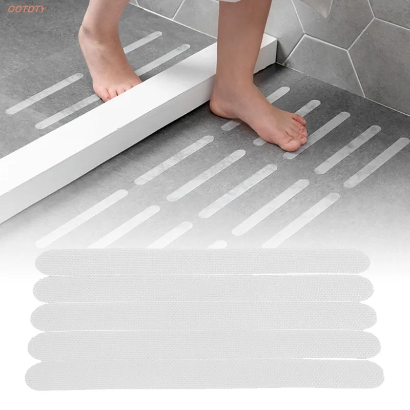 OOTDTY 5Pcs Bathtub Staircase Transparent Anti Skid Slip Proof Safe Strip Tape Bathroom | Дом и сад