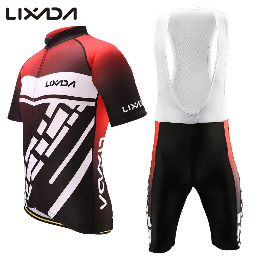 

Lixada Men's Summer Short Sleeve Cycling Set Mountain Bike Clothing Breathable Bicycle Jerseys Clothes Maillot Ropa Ciclismo