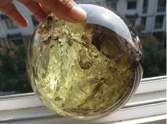 YM 326 Rainbow NATURAL Citrine smoky quartz crystal sphere ball healing | Дом и сад