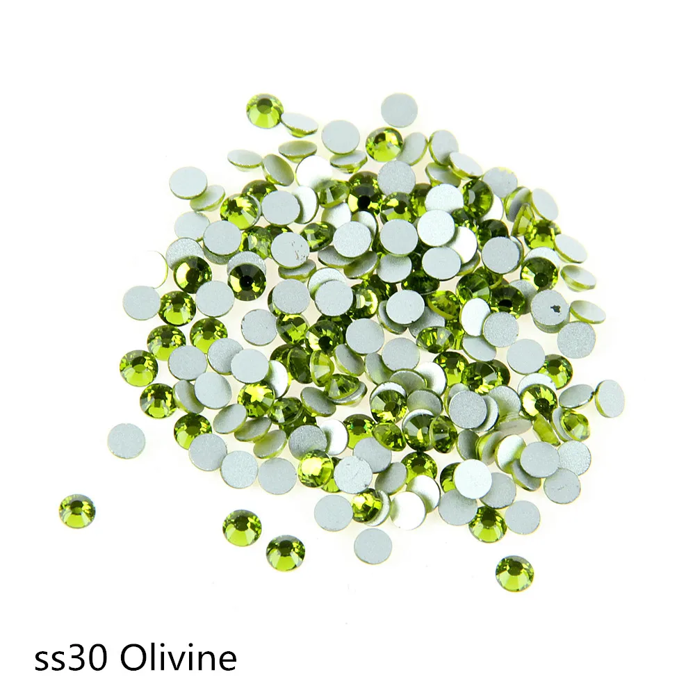Бесплатная доставка SS30 6 4 мм OLIVINE цвет 288 шт./пакет кристальная плоская задняя